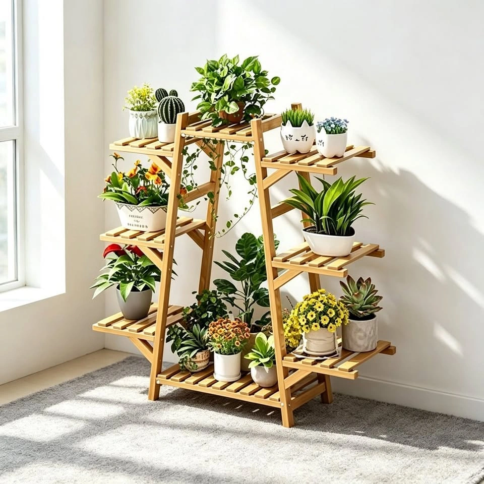 Bambreeze Bamboo Plant Stand - Multiple Sizes