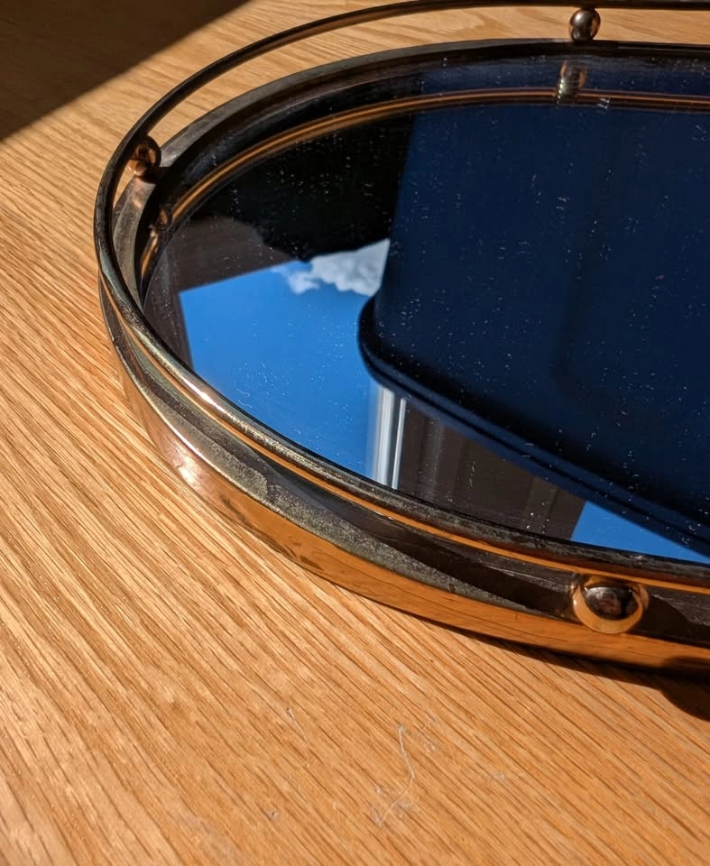 Vintage Brass Mirror Tray - photo 2
