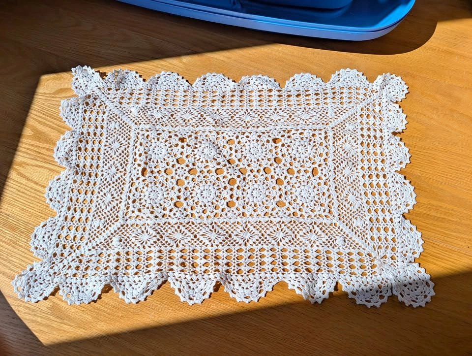 Vintage Rectangular Doily (two available)