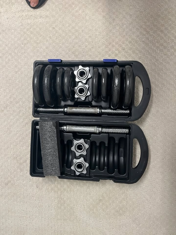 CAP 40 lb Adjustable Dumbbell Set With Carrying Case