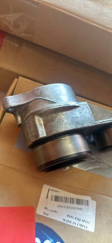 Aftermarket engine serpentine belt tensioner with pulley assembl