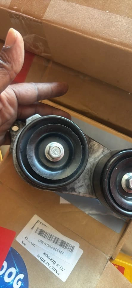 Aftermarket engine serpentine belt tensioner with pulley assembl - photo 2