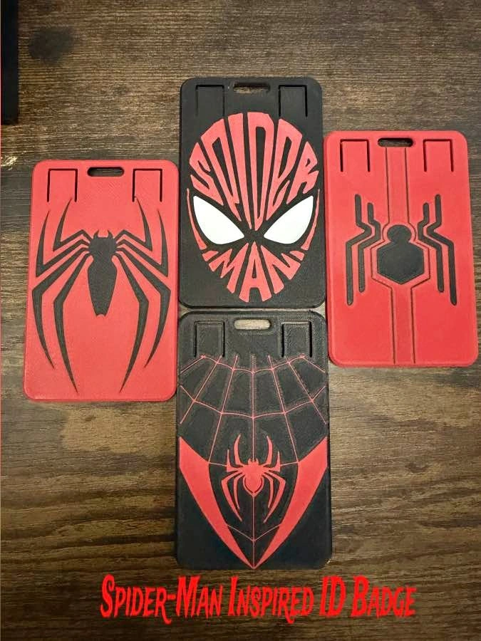 Spider-Man Inspired ID Badge Holders