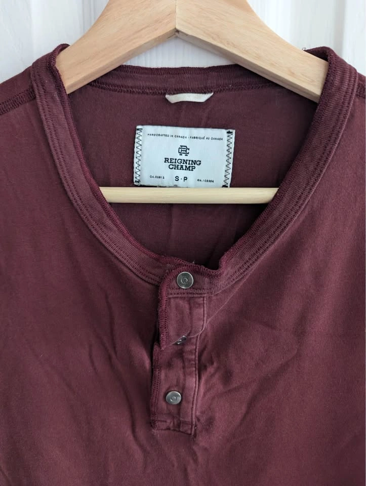 Reigning Champ Men’s S Short Sleeve Henley - photo 3