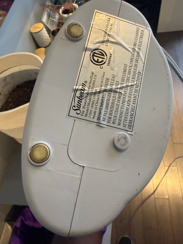 Sunbeam 1500W Portable Fan Heater - photo 3