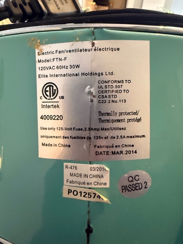 Elite International Table Fan - photo 3