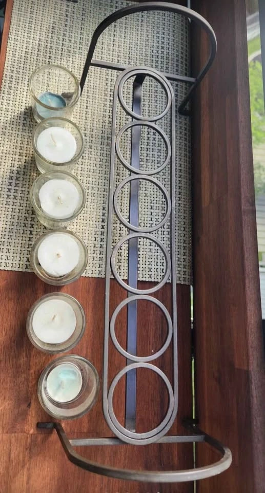 Metal & Glass Candle Holder - photo 3