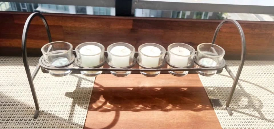 Metal & Glass Candle Holder - photo 5