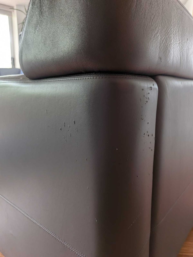 Grey Leather Armchair - photo 2