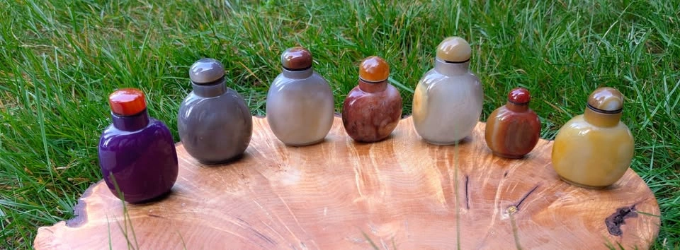 Hollowed Agate Stone Snuff Bottles LOT 2 - photo 2