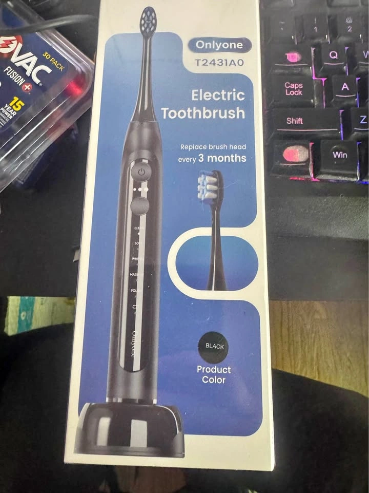 Electric toothbrush with 8 heads