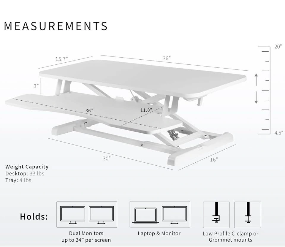 VIVO 36 inch Desk Converter - photo 2