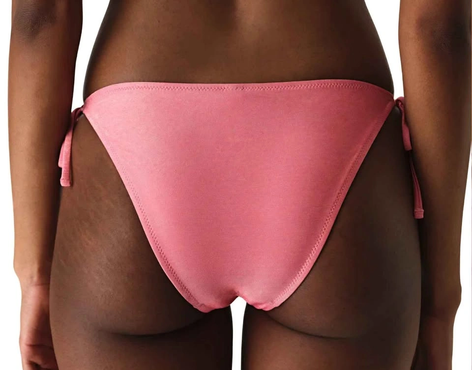 Pink Shimmer Side-Tie Bikini Bottom - photo 3