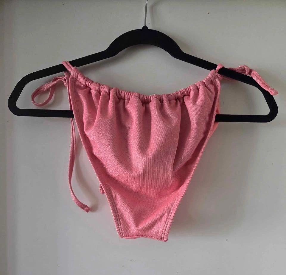 Pink Shimmer Side-Tie Bikini Bottom - photo 5