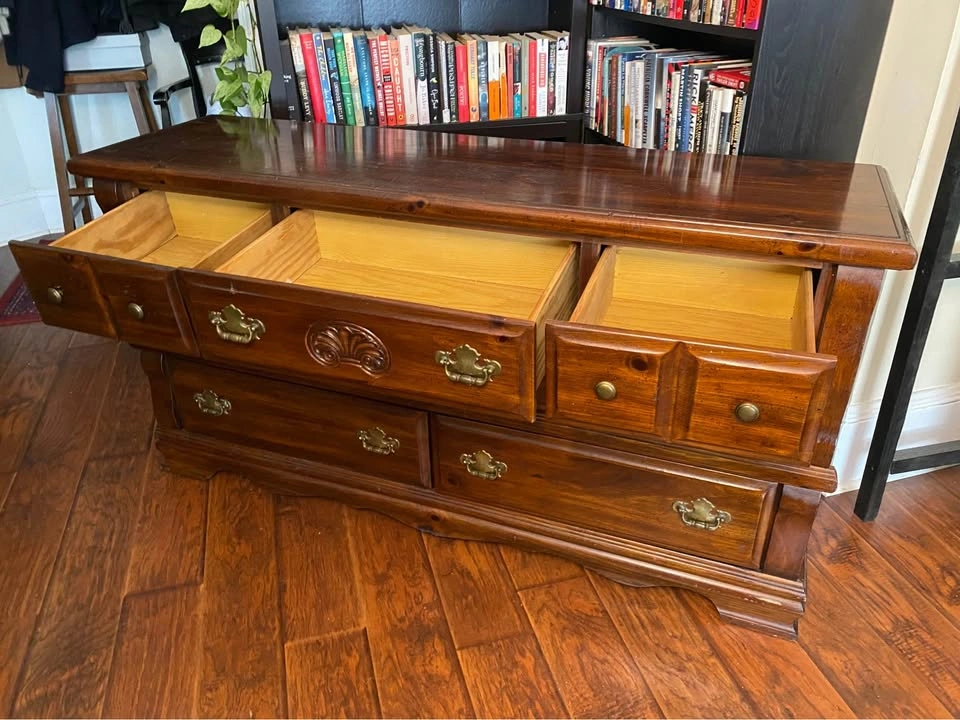 FREE DELIVERY: Real Wood Dresser $180 (HRM) - photo 4