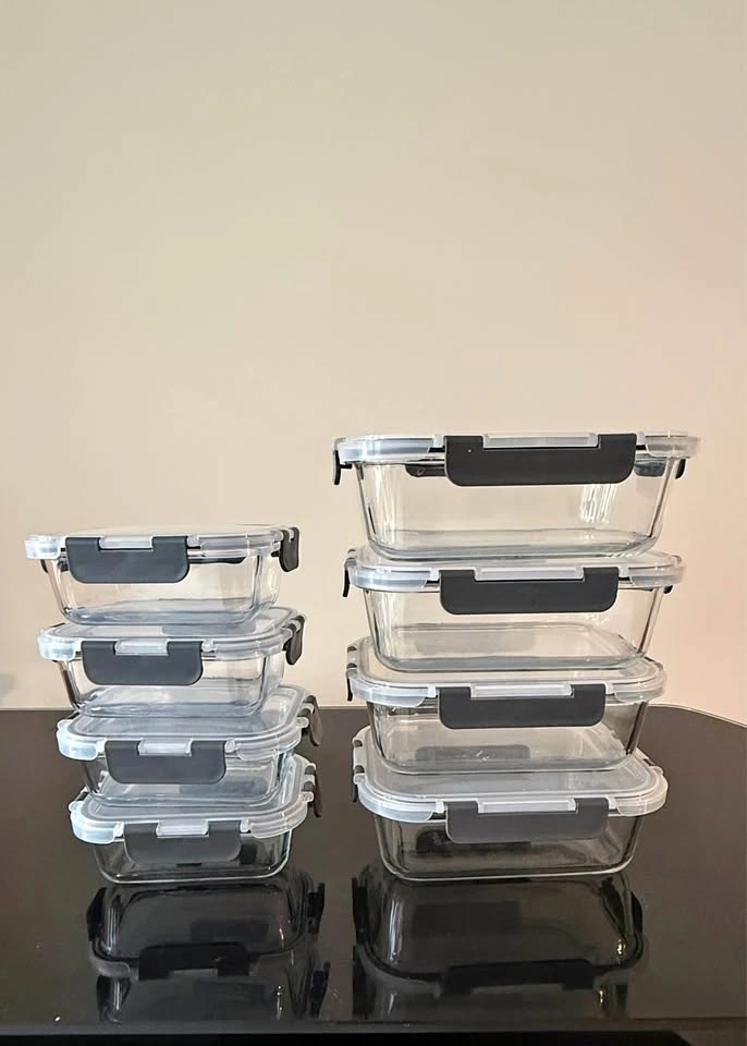Glass Lock Containers 8 Piece