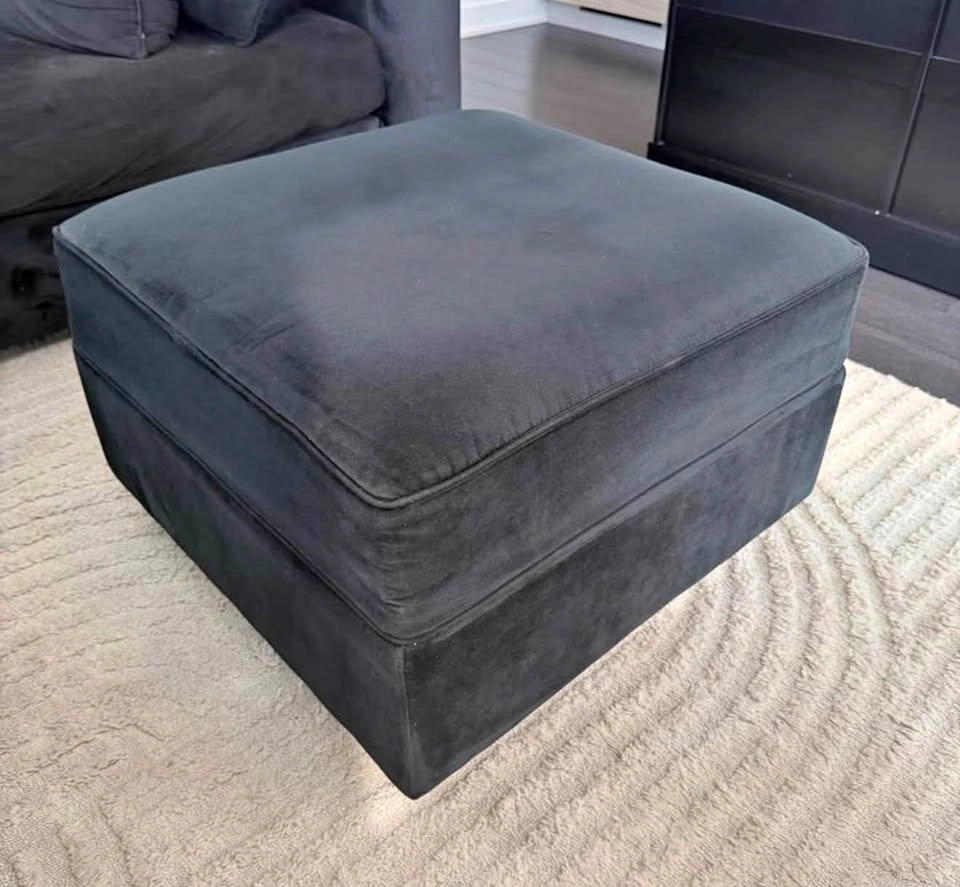 Ebern Designs Livsey Velvet Ottoman