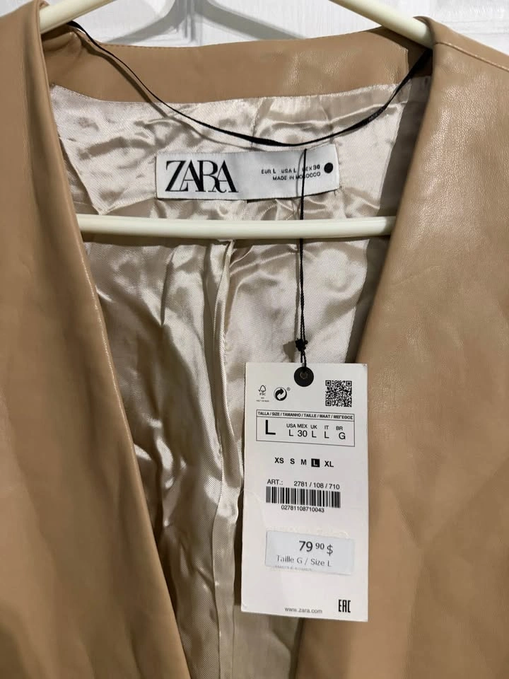 Zara Faux Leather Vest and Shorts Set (women’s) - photo 3
