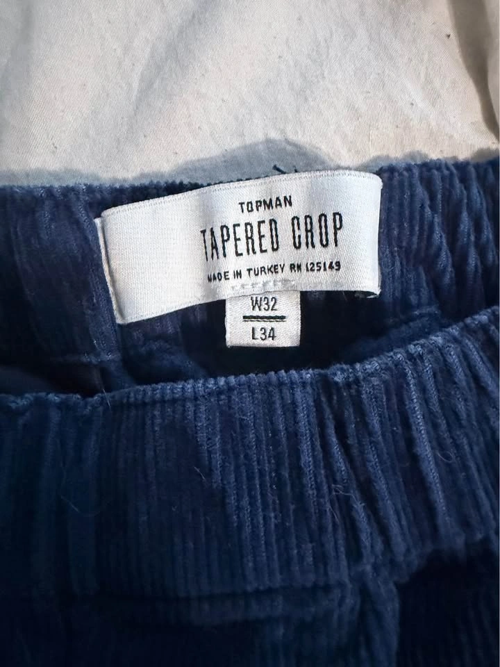 Topman Tapered Crop Corduroy Pants W32 L34 - photo 2