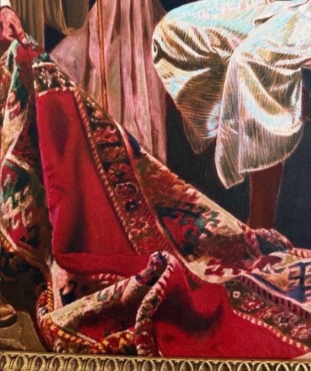 “The Carpet Seller In Egypt” Oil Painting - photo 4