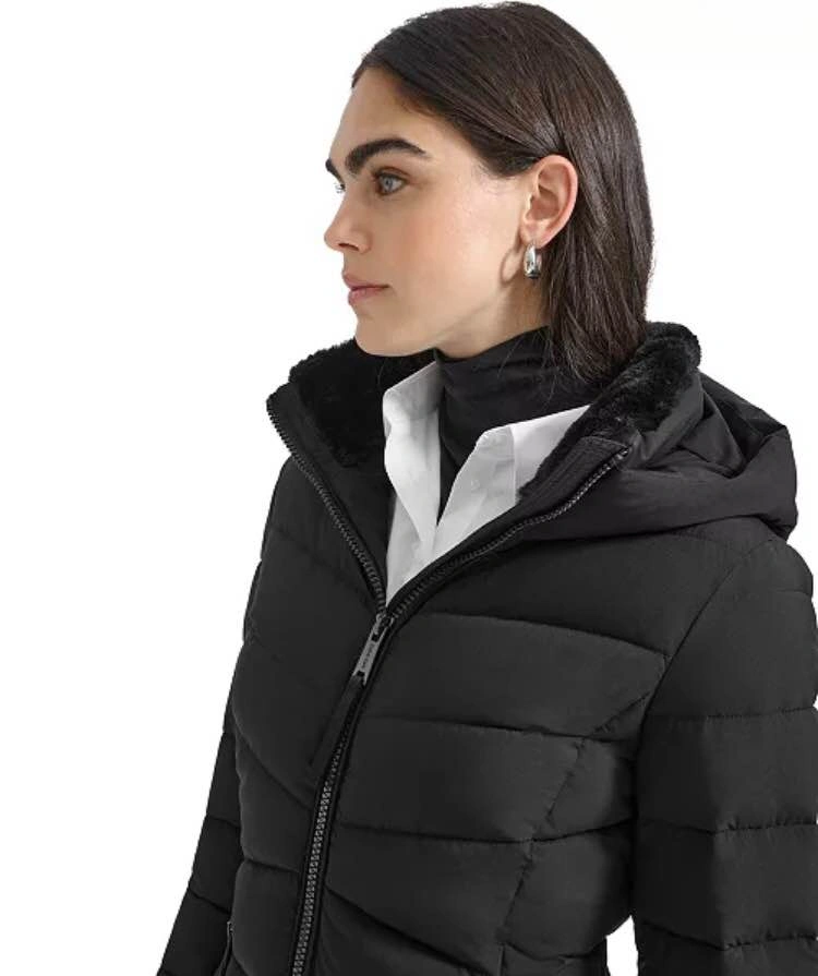 Calvin Klein Women's Hooded Puffer Coat - photo 5