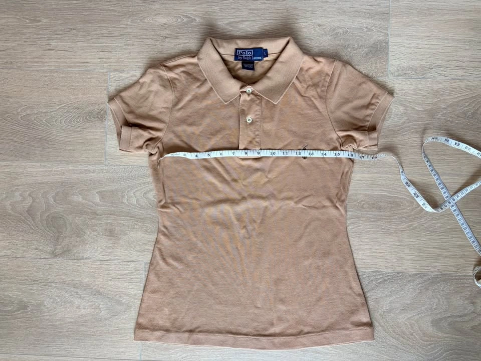 Vintage 90’s Women’s Polo Ralph Lauren Tan Short Sleeve Polo - photo 4