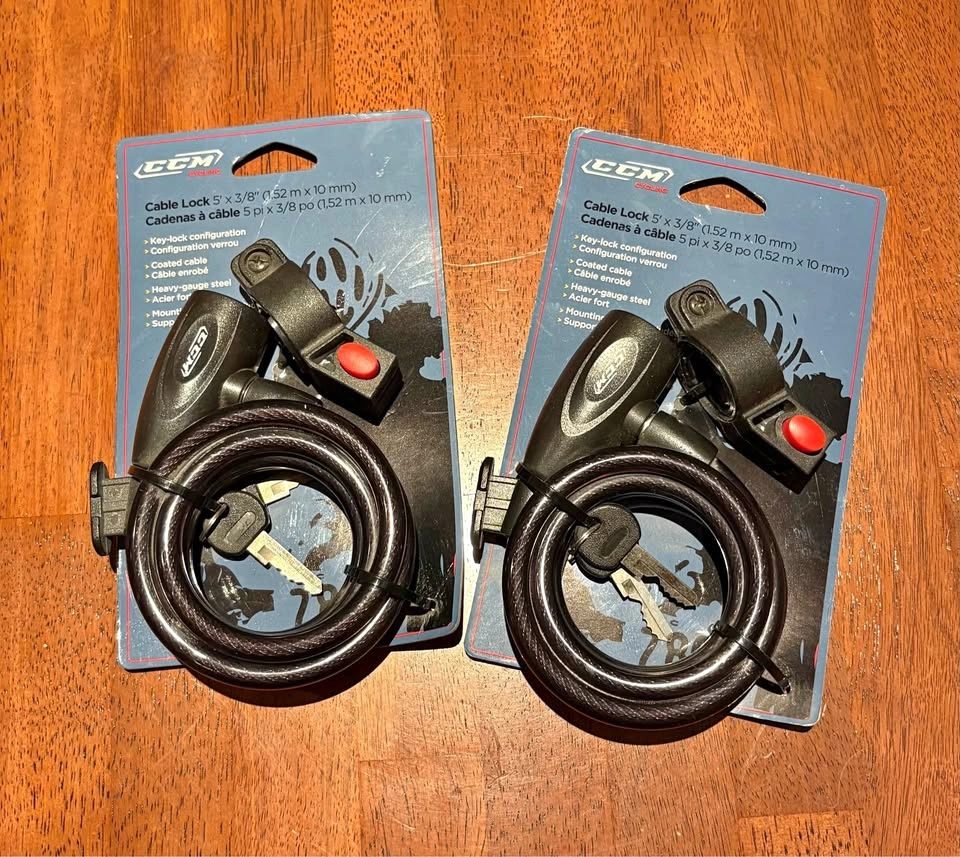 CCM Cable Bicycle Lock - 2-Pack