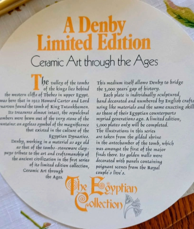 Rare Find! Vintage Denby Egyptian Collection 4 Piece Set - photo 5