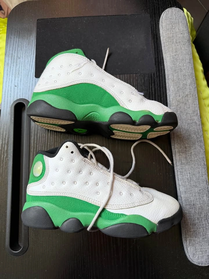Air Jordan 13 Retro TD ‘Lucky Green’ High Tops Size 1.5Y - photo 2
