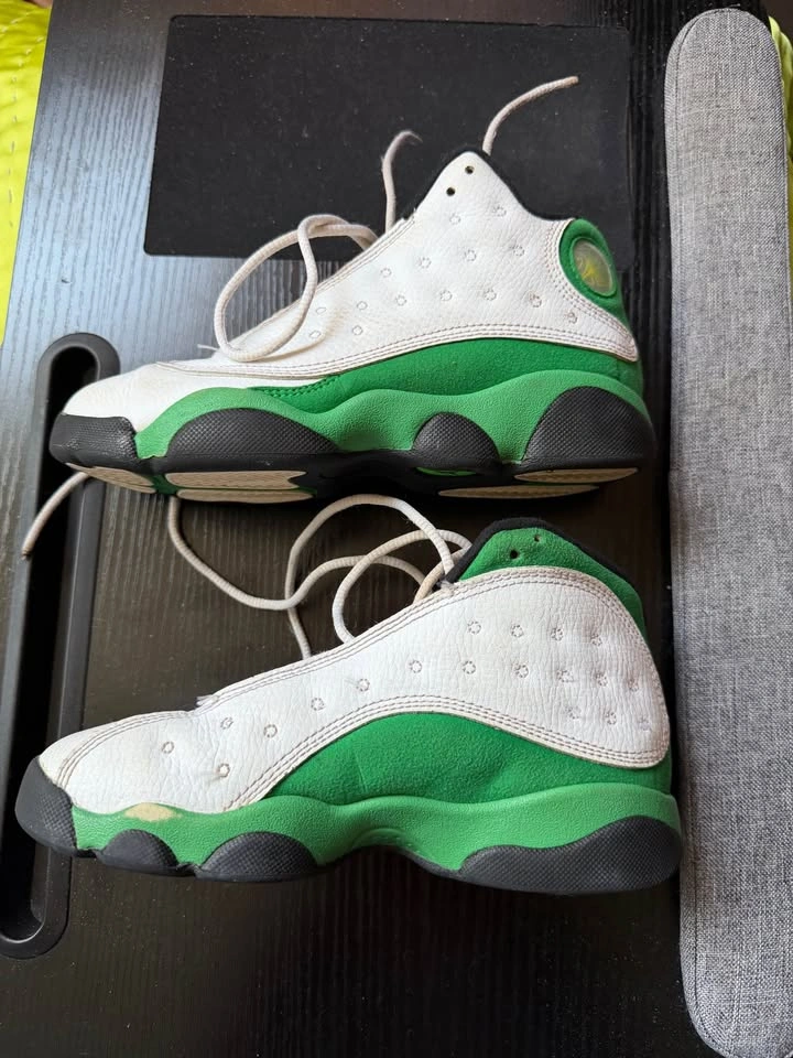 Air Jordan 13 Retro TD ‘Lucky Green’ High Tops Size 1.5Y - photo 3