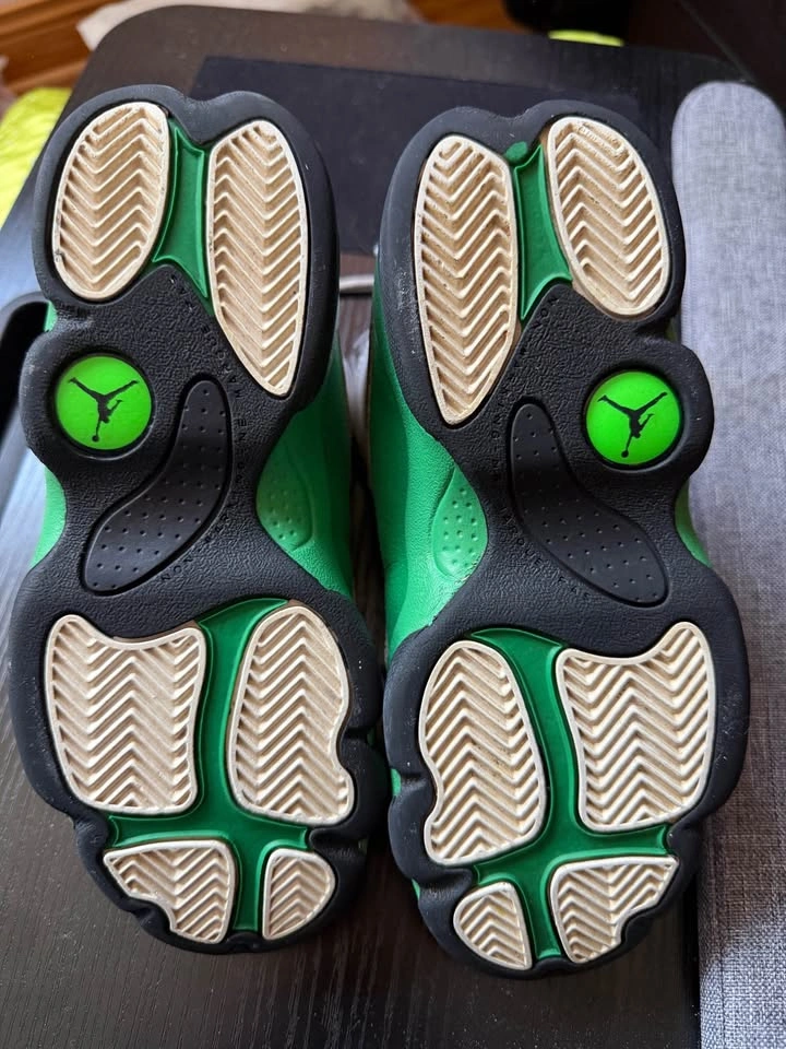 Air Jordan 13 Retro TD ‘Lucky Green’ High Tops Size 1.5Y - photo 4