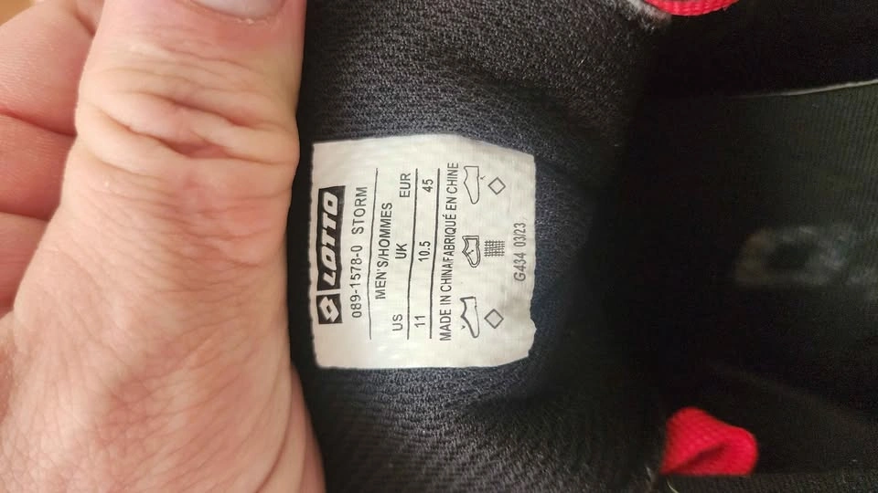 Lotto Storm Soccer Cleats Black Red US 11 - photo 4