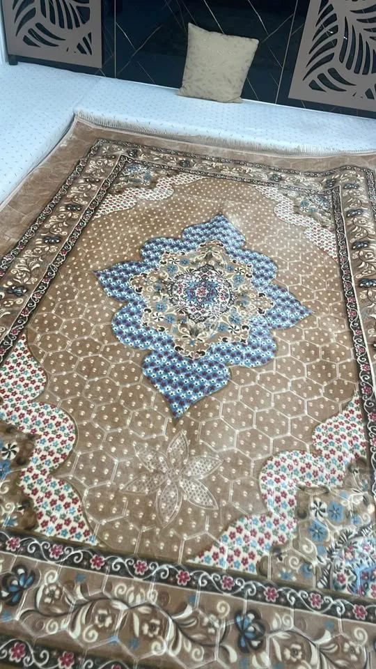 Brand new machine washable carpet size 7 x 10 beige colour image indicator(2)