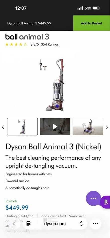 Brand New Dyson Ball Animal 3 Vacuum