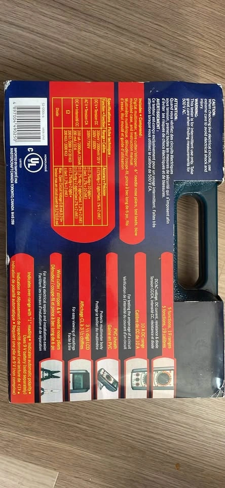 Mastercraft Digital Multimeter Kit - photo 2
