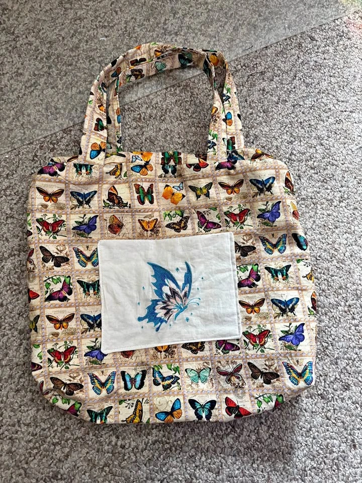 Butterfly tote bag