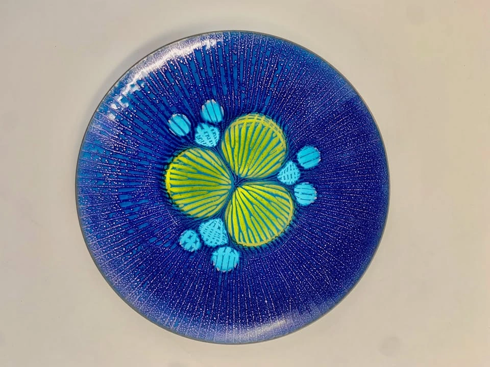 Vintage Annemarie Davidson Enameled Copper Plate