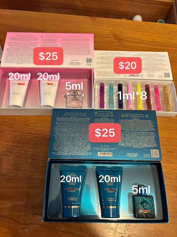 Perfume sets for men/women (price marked on the picture)