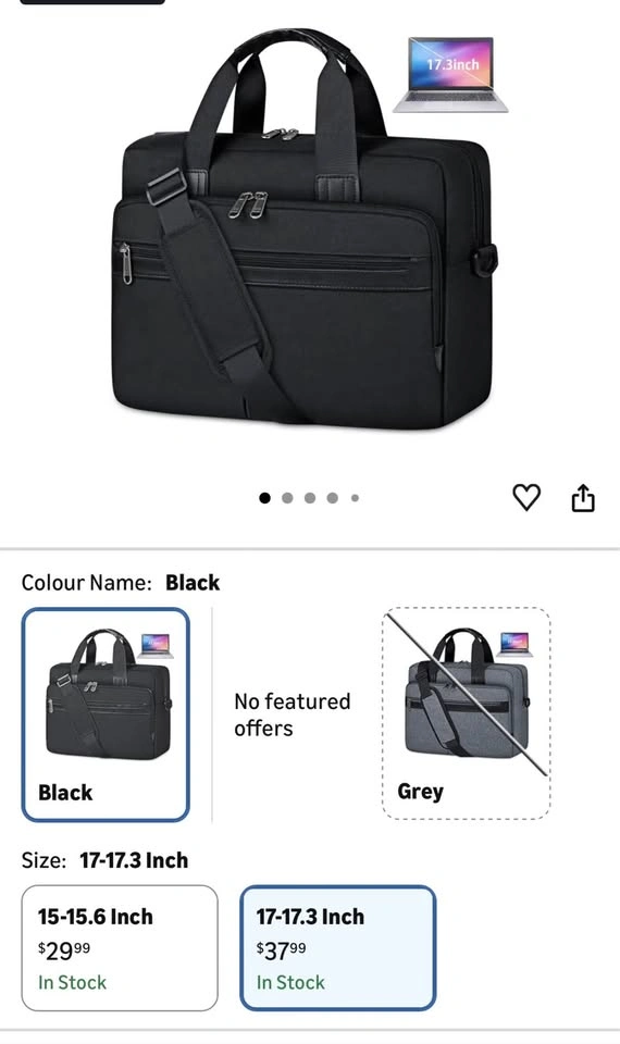 New, black laptop bag - photo 2
