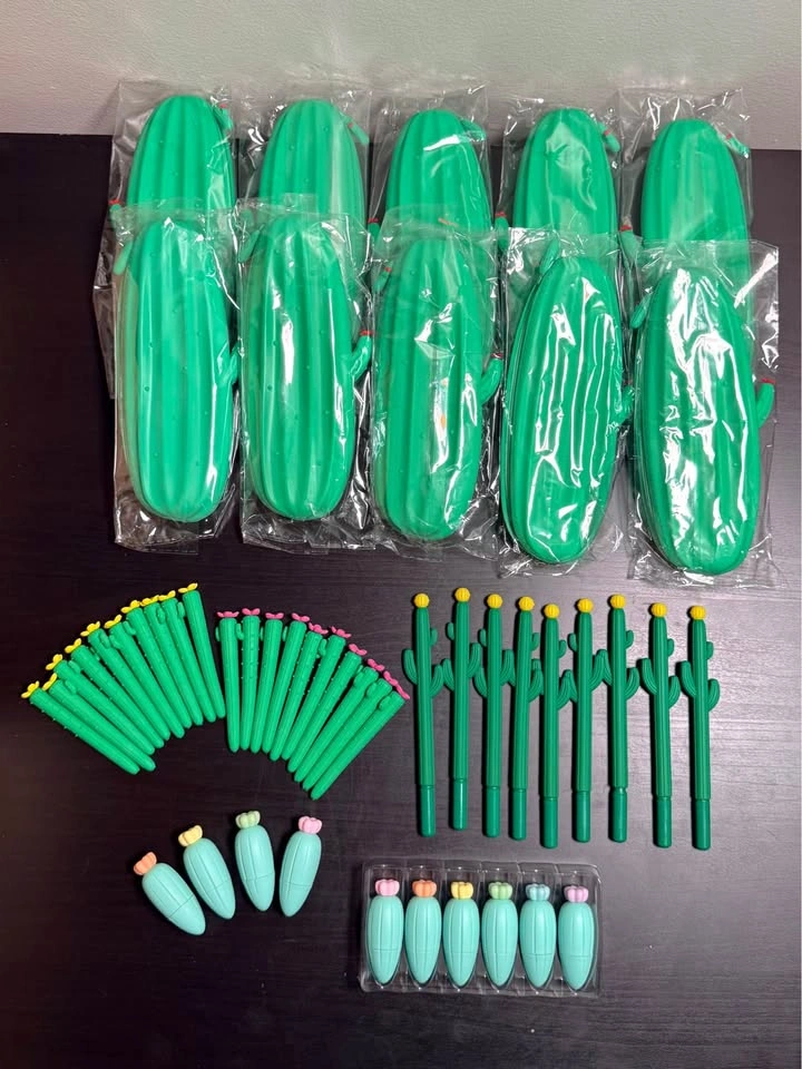 Brand new cactus themed goodies bags, 10 sets - photo 2
