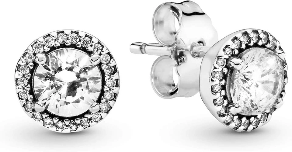 Pandora Round Sparkle Stud Earrings in Sterling Silver - photo 2