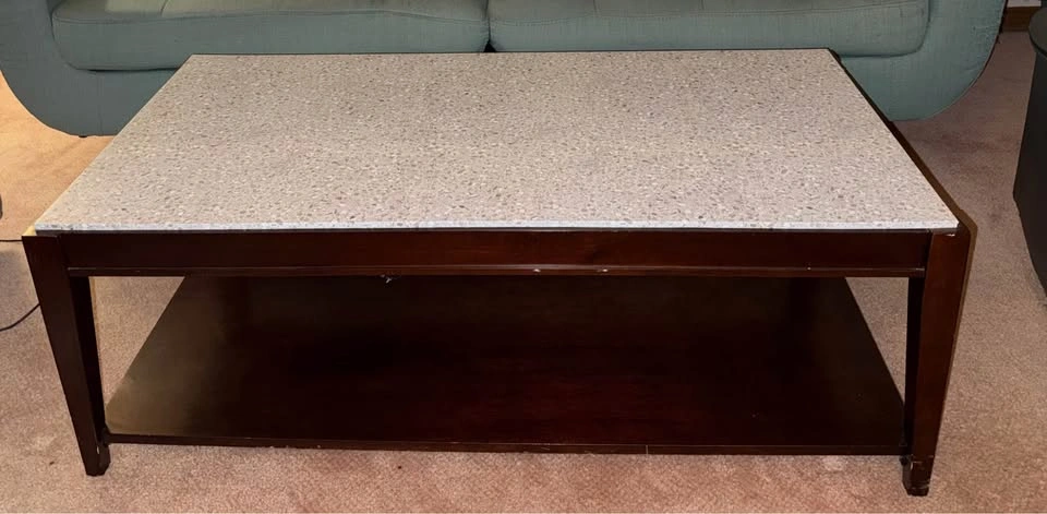 Faux Stone Top Coffee Table