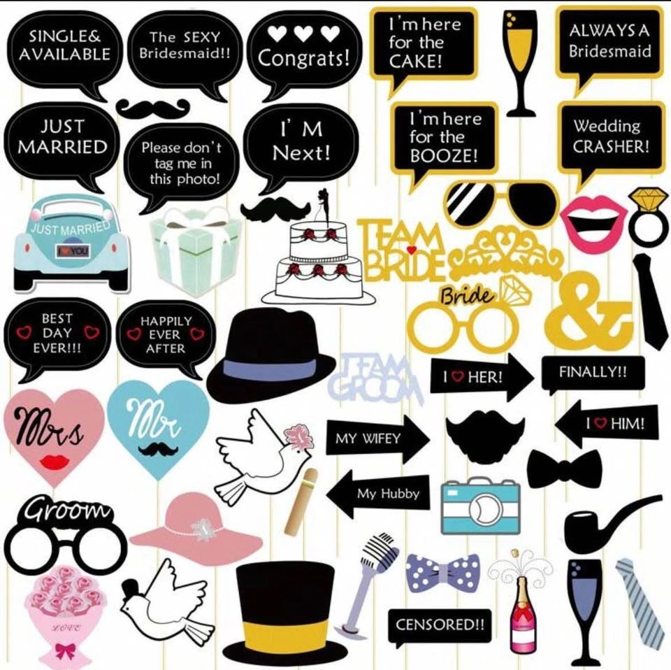Pack of Photo Booth Props - photo 2