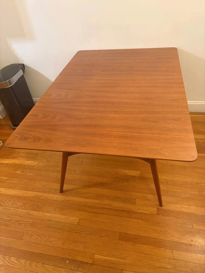 Mid-Century Modern Walnut Waves Dining Table - photo 2