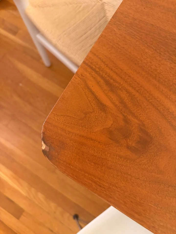 Mid-Century Modern Walnut Waves Dining Table - photo 5