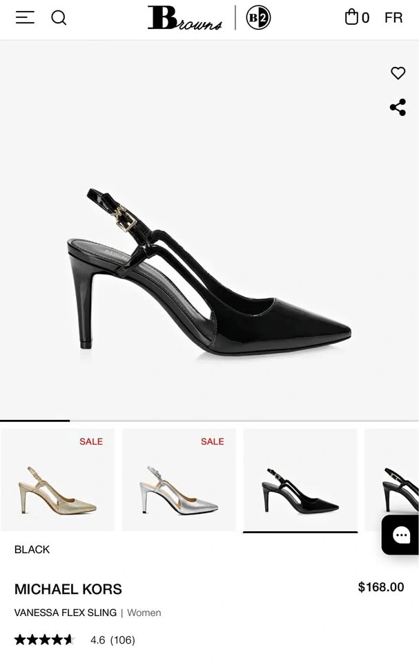 Michael Kors Vanessa Flex Sling Black Shoes for Women (Size 7)