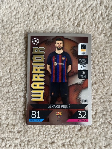 MATCH ATTAX 22/23 Season Gerard Pique Warrior #141 FC BARCELONA