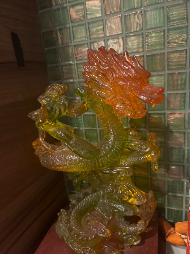 Amber Resin Dragon Figurine