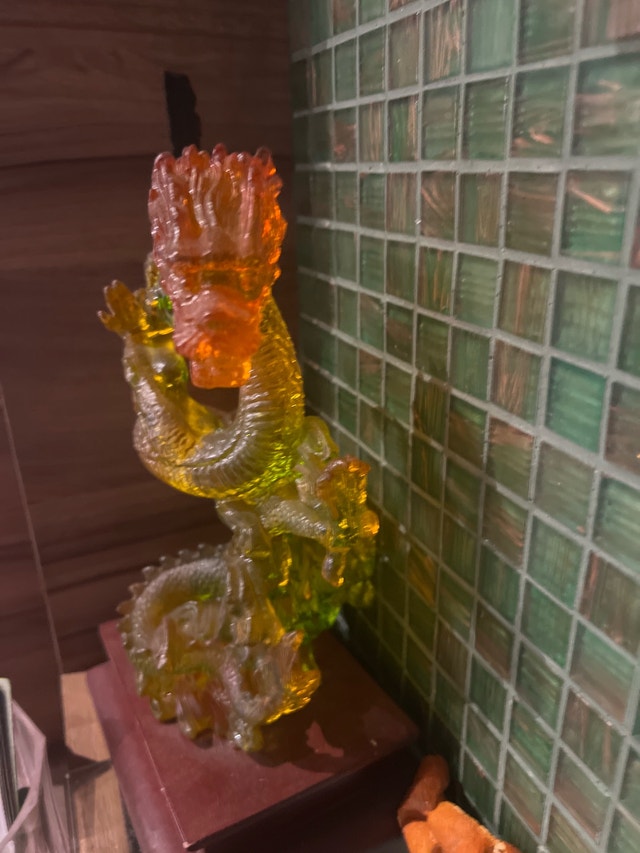 Amber Resin Dragon Figurine - photo 2