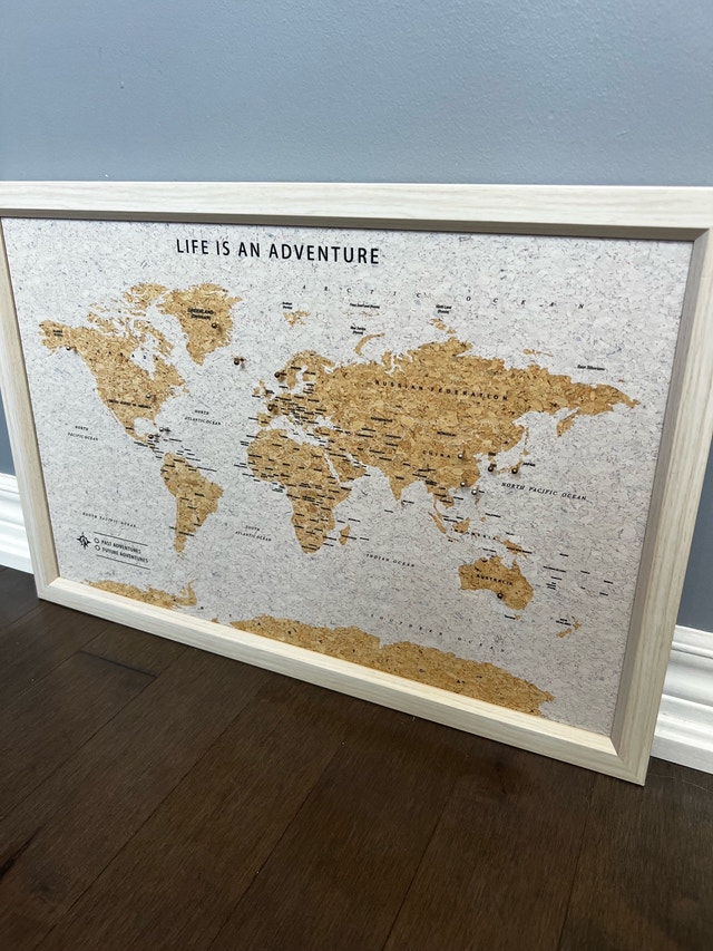 Life Is An Adventure Cork World Map - photo 2